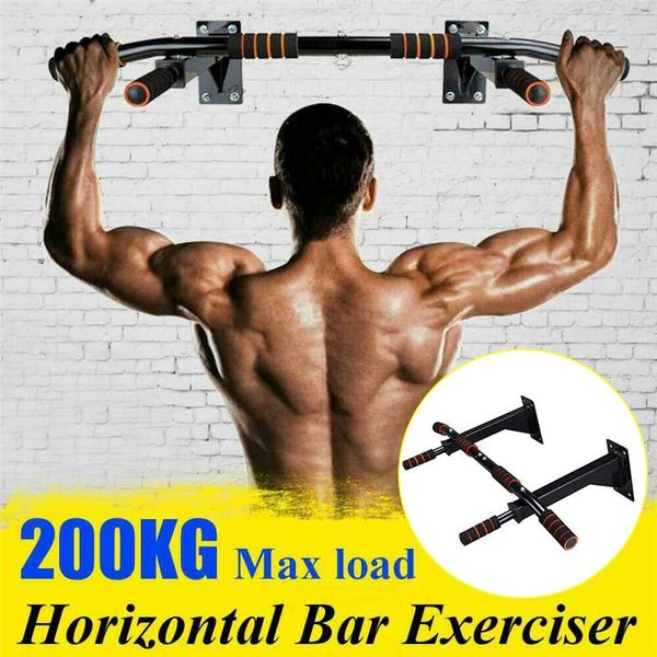 

indoor door wall horizontal bars steel 200kg home gym push up pull training bar sport fitness sit-ups equipment fit