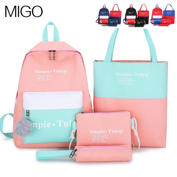 

backpack 2021 small fresh canvas schoolbag for female junior high school students
