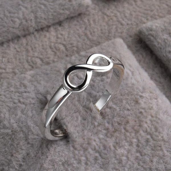 

cluster rings personality number 8 sterling silver ring fashion wedding engagement jewelry women & men gift year decoration, Golden;silver