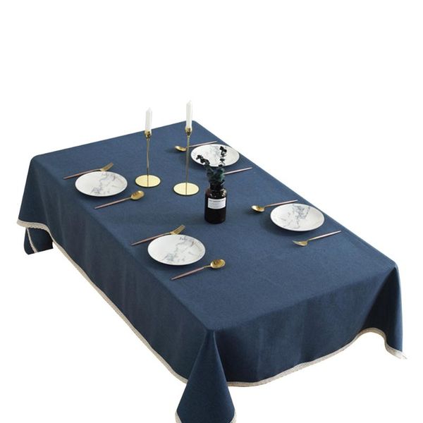 

lace decoration lightweight multifunctional table cloth rectangle waterproof solid anti dirt accessories reusable home