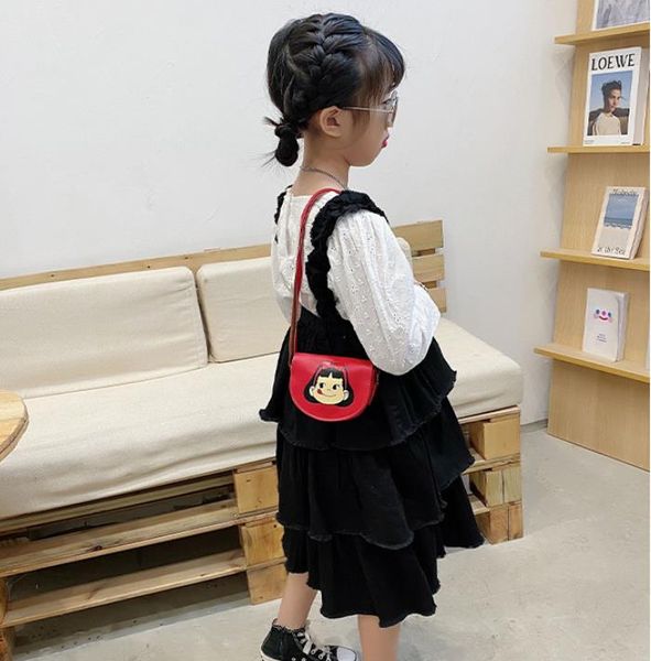 

children cute coin purses cartoon animal shape fashion baby decorative bag girls shoulder bags, Red;black