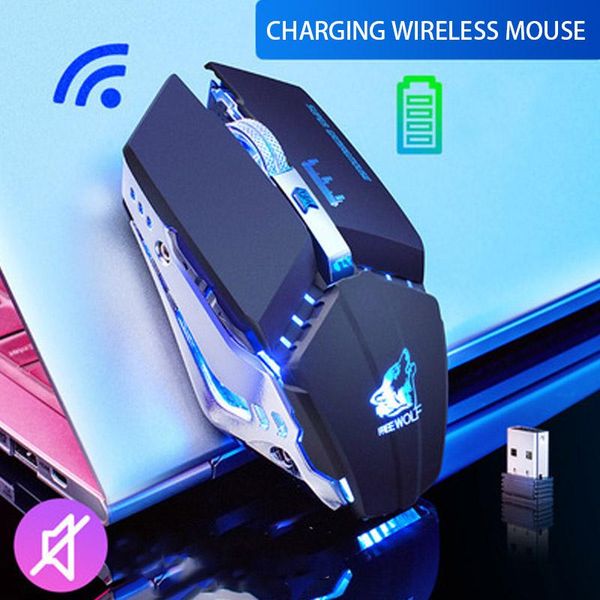 

mice luminous mouse wolf x11 mechanical charging game computer lapusb 2.4ghz home office universal