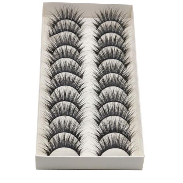 

false eyelashes pairs thick long cross party black band fake eye lashes