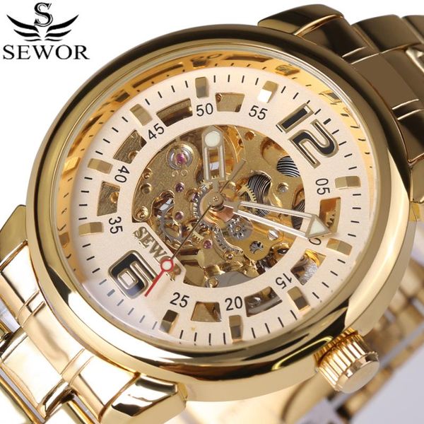 

business men classic gold watch automatic skeleton mechanical watches relogio masculino mens wrist 2021 wristwatches, Slivery;brown