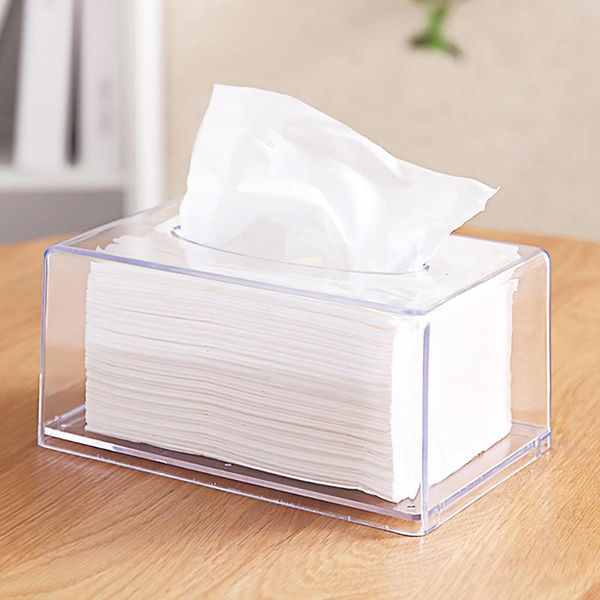 

clear tissue dispenser box facial acrylic cover holder napkin organizer for bathroom kitchen office room rectangle boxes & napkins