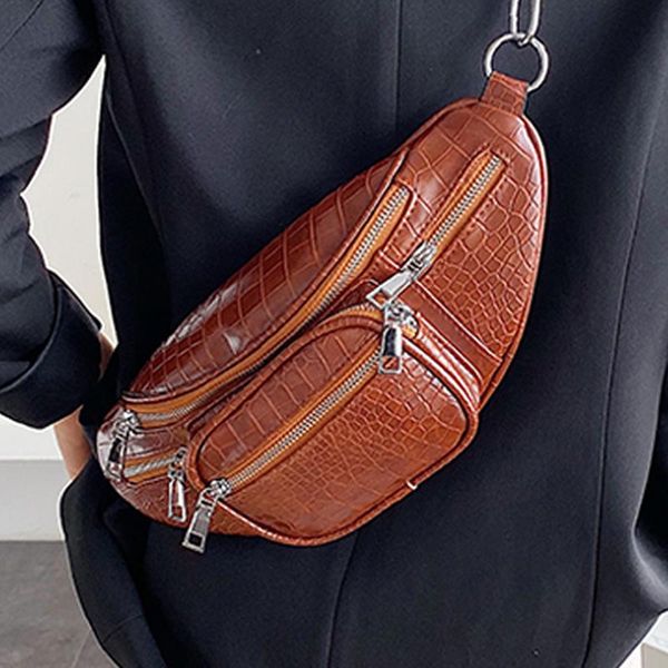 

small simple chest bags female fashion phone purses chain travel belt bag waist packs for women 2021 spring summer