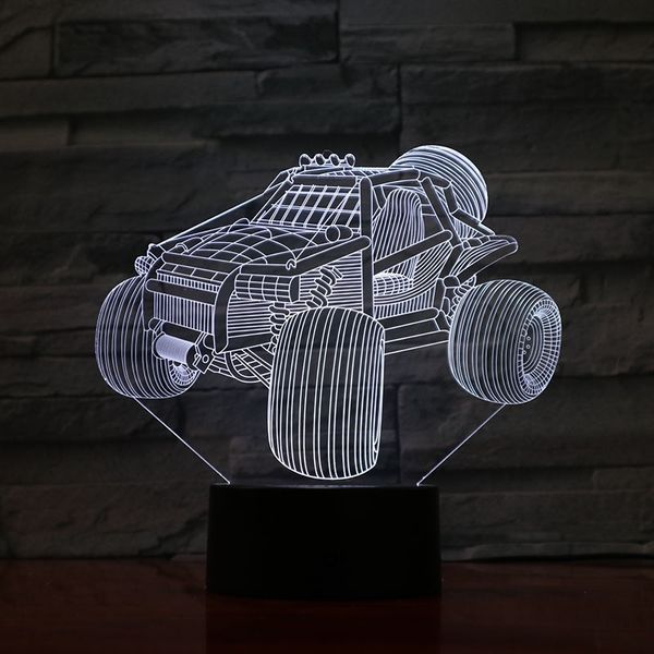 

2020 new desert off road vehicle 3d touch 7 remote control 16 color gift creative bedroom night light 1361