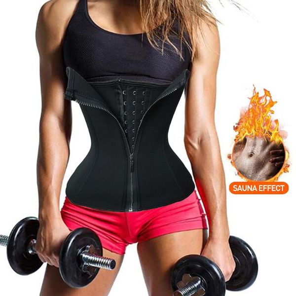 

women's shapers sports trimmer corset neoprene sauna sweat waist trainer cincher underbust body shaper shapewear slimming belt, Black;white