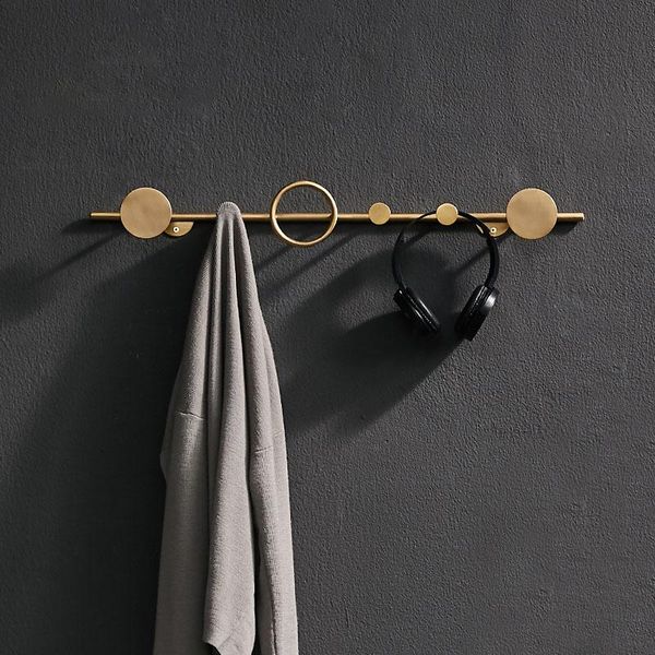 

robe hooks brass wall hanging hat hanger bedroom golden modern simple nordic luxury multifunctional