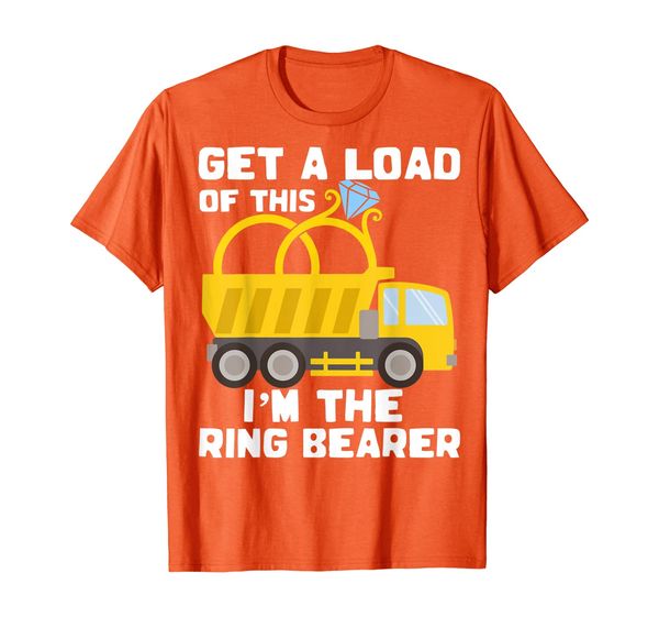 

ring bearer shirt funny wedding truck boys gift idea tee, White;black