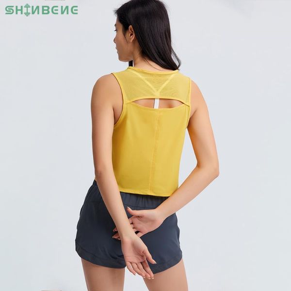 

back open exercise yoga sport crop vest women quick dry workout fitness athletic gym tank activewear outfit