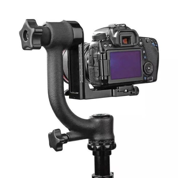 

panoramic 360 degree vertical pro gimbal tripod head 1/4 inch screw telepo lens quick release plate for dslr camera heads
