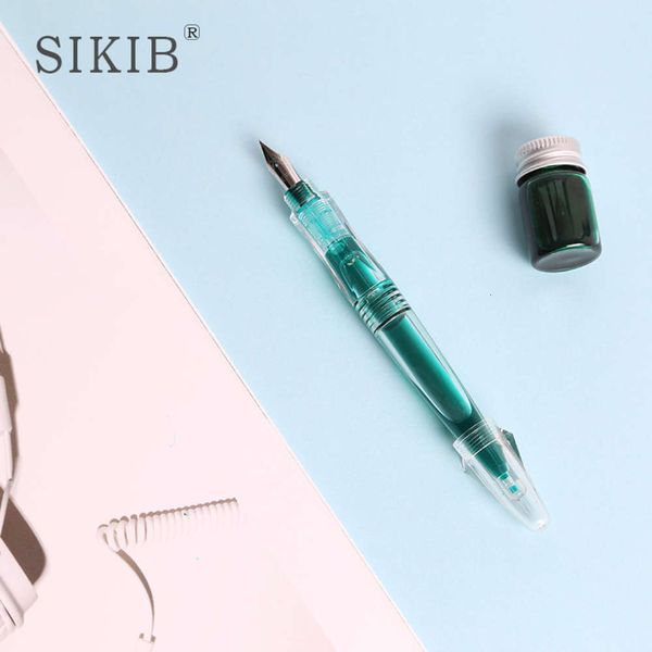 

the pen sikib can insert bag holder filling creative transparent body color ink pen