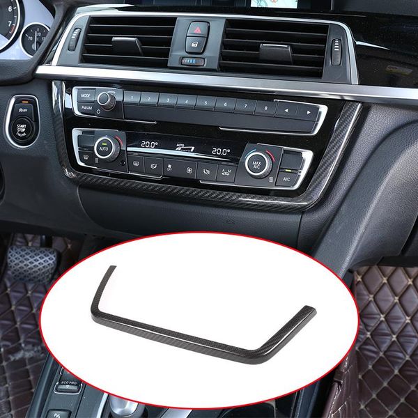 

real carbon fiber central control u-shaped frame decoration trim for 3 series f30 m3 m4 2014-2021 car accessories other interior