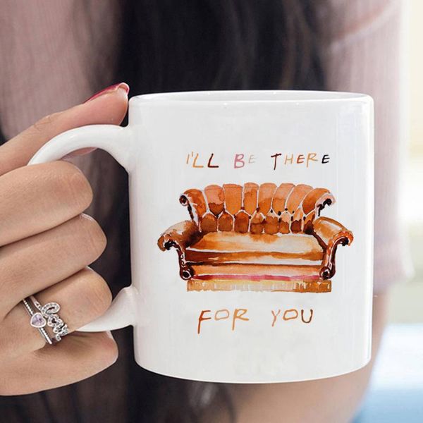 

mugs i will be there for you,in this house,we are frends coffee mug 11oz white ceramic milk friends /family gift