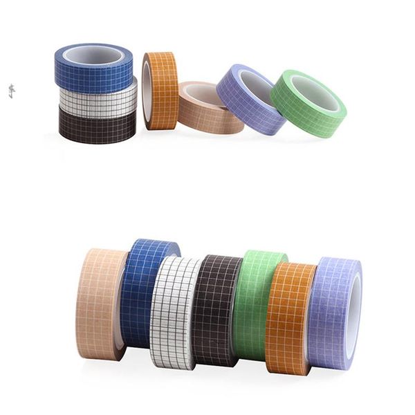 

gift wrap ly grid washi tape paper diy planner adhesive tapes stickers japanese style stationery 5rolls diary border decoration x