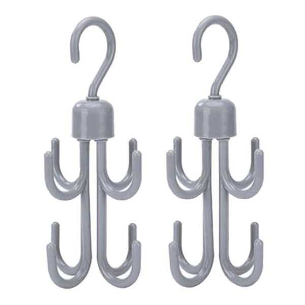 

hooks & rails 2pcs multifunctional handbag hanger home wardrobe space saving hook accessories 360 degree rotating hats scarf tie with 8 claw