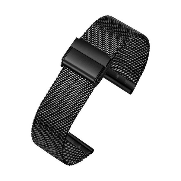 

watch bands 2-24mm universal stainless steel metal milanese watchband band strap bracelet black rose gold silver, Black;brown