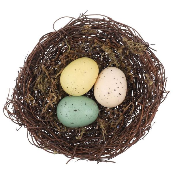 

bird cages heallily artificial nest with eggs for home decoration po shooting props