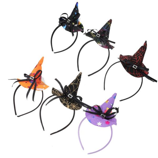 

party hats 6pcs headbands creative witch hat head hoops hair decors