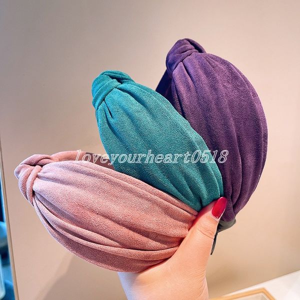 

2021 winter suede nap headbands velvet wool bezel hairband women clips hair accessories headband opaska do wlosow bandeau femme diademas, Silver