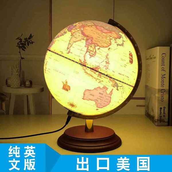 

english globe high school students' night light desk lamp study ornaments us 25