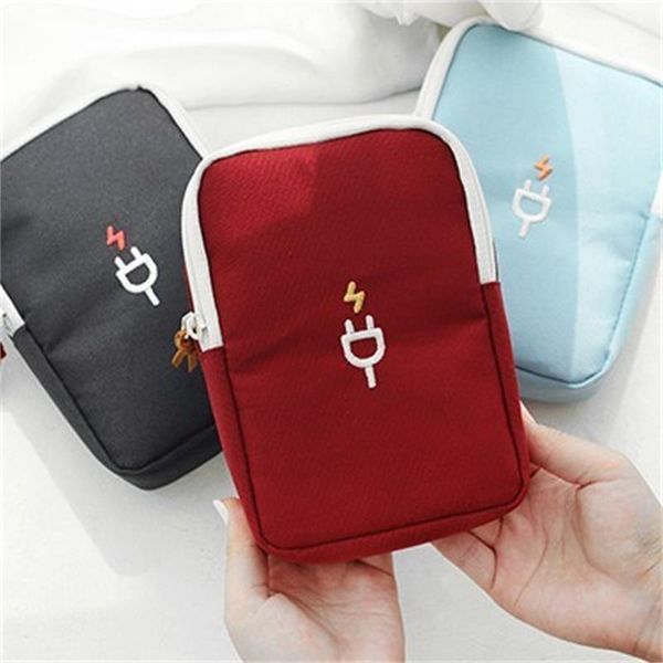 

travel gadget storage bag portable cable headphone charger mobile power lectronics accessories box mini zipper bags