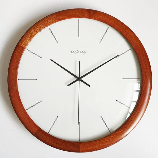 

wall clocks nordic solid wood retro large modern clock japaneseliving room relogio de parede gift luxury watches home decor b50