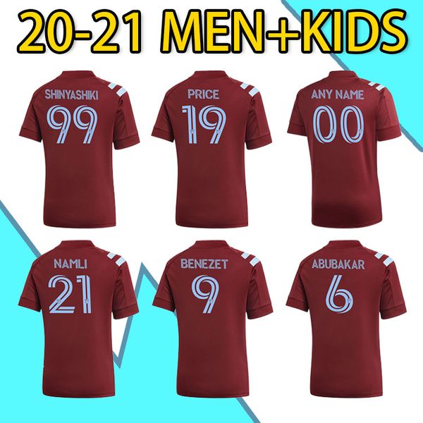 

2021 mls colorado home soccer jersey rapids benezet namli shinyashi abubakar shinyashiki football shirt man + kids kit, Black;yellow