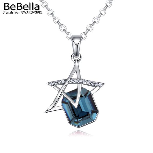 

pendant necklaces bebella star eyes crystal necklace with crystals from trendy fashion for women girls christmas gift, Silver