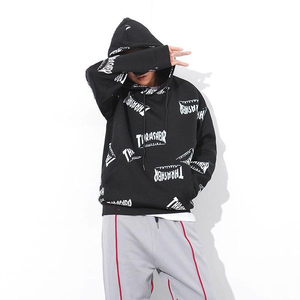 

gym clothing outdoor 2021 spring autumn hip hop loose teenagers letter printed hoodies men joggers dance boys coat hoody with hat, White;black