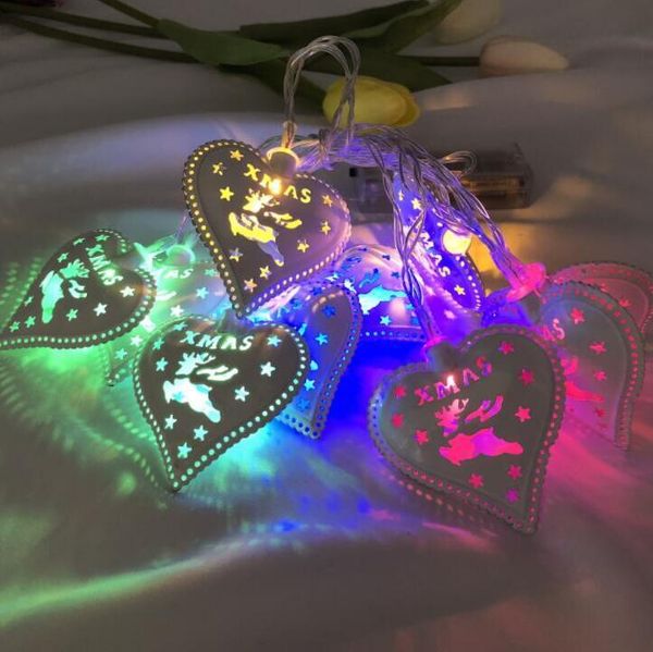 

1.5m 10led led heart shape lamp string festival decoration rooms home strings