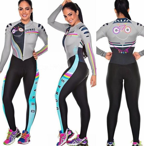 

racing sets 2021 pro team triathlon suit women's cycling jersey skinsuit jumpsuit maillot ropa ciclismo long sleeve set gel pad, Black;blue