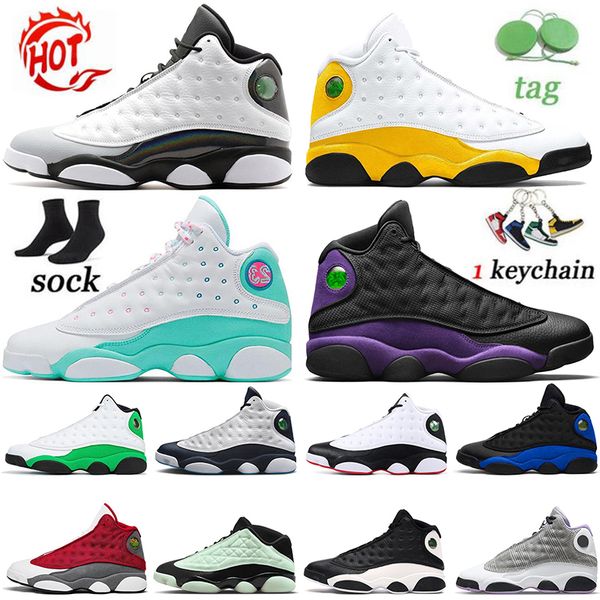 

men 13s low singles day basketball shoes women jumpman 13 houndstooth court purple reverse bred obsidian hyper royal red flint mens trainers, White;red