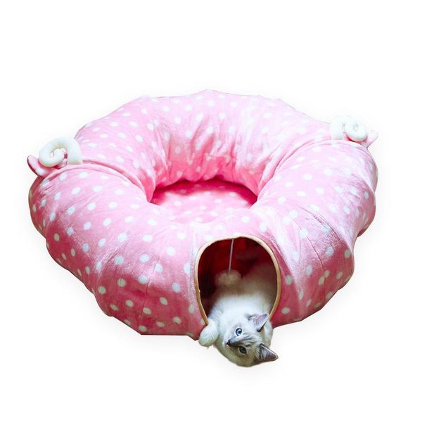 

cat tunnel toys pet foldable beds house for kitten products supplies