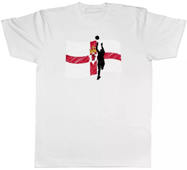 

Northern Ireland Netball Mens T-Shirt, White;black