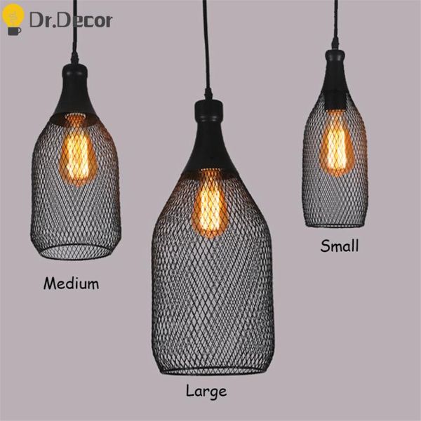 

pendant lamps industrial art iron bottle shape lights vintage home decoration kitchen lamp cafe loft hanging luminaria