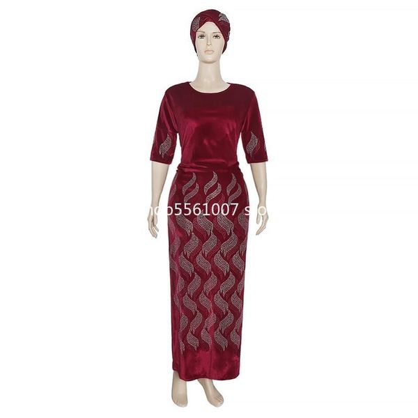 

ethnic clothing 3xl plus size 2021 arrivals african dashiki flowers pattern print dress 3/4 sleeve casual dresses for women, Red