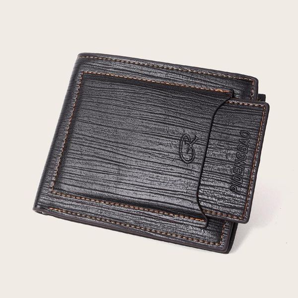 

wallets men's leather wallet vintage card holders multi-function driver's license high grade brand short coin purse money bags 202, Red;black