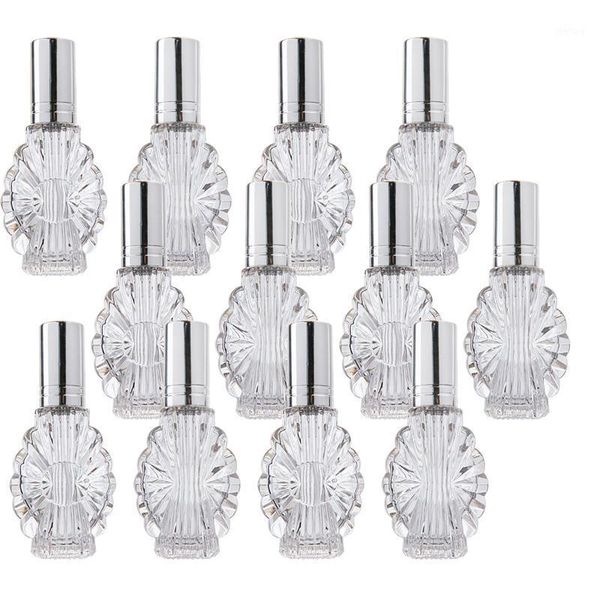 

storage bottles & jars h&d 12pcs 13ml glass refillable spray empty clear with atomizer pumps for essential oils travel perfumes