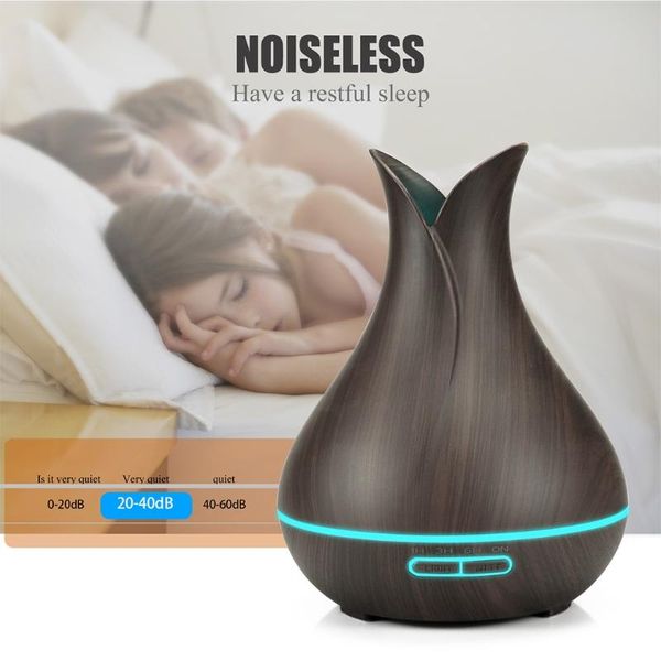 

humidifiers 400ml wood grain aroma diffuser with timer cool mist and 7 led lights changing aromatherapy essential oil for baby