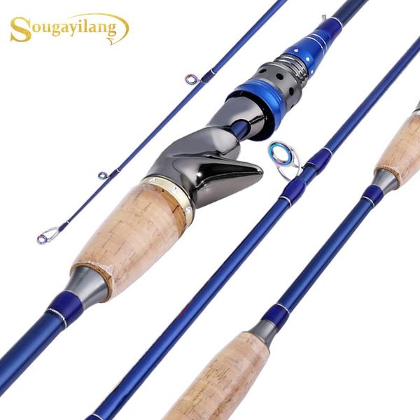 

sougayilang fishing rod 2.1m 2.4m portable 4 section ultralight carbon fiber spinning/casting travel boat rods