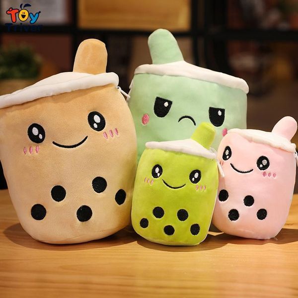 

drink plush toys stuffed cute reversible boba bubble milk tea cup doll kawaii baby kids children girls gifts home room decor wholesale