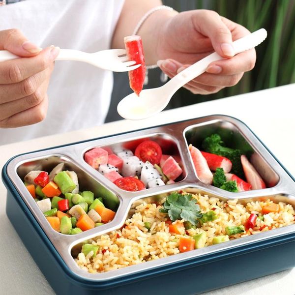 

dinnerware sets portablestainless steel lunch box japanese style compartment bento drop