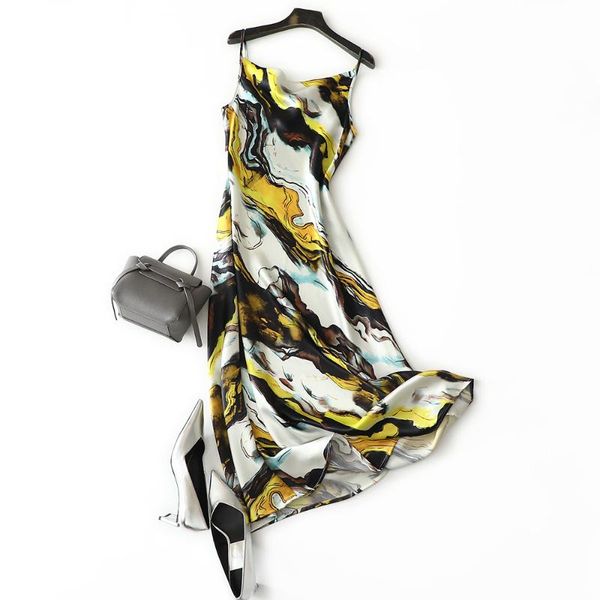 

casual dresses 2021 summer elegant swing collar slip dress, Black;gray