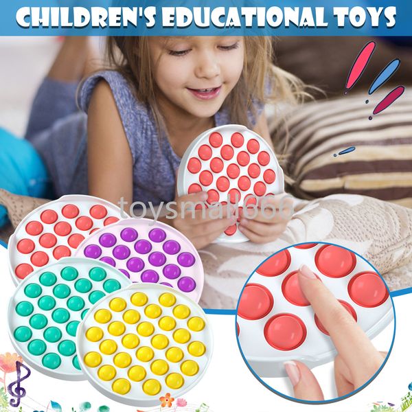 

round board fidget toy push bubble fidget toys children decompression board toys