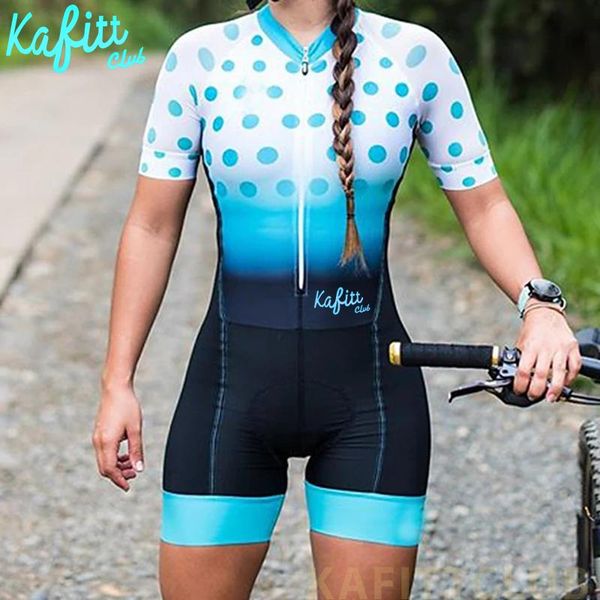 

racing sets kaficlub 2021 pro team triathlon cycling suit long sleeve jersey skinsuit jumpsuit maillot clothing gel set, Black;blue