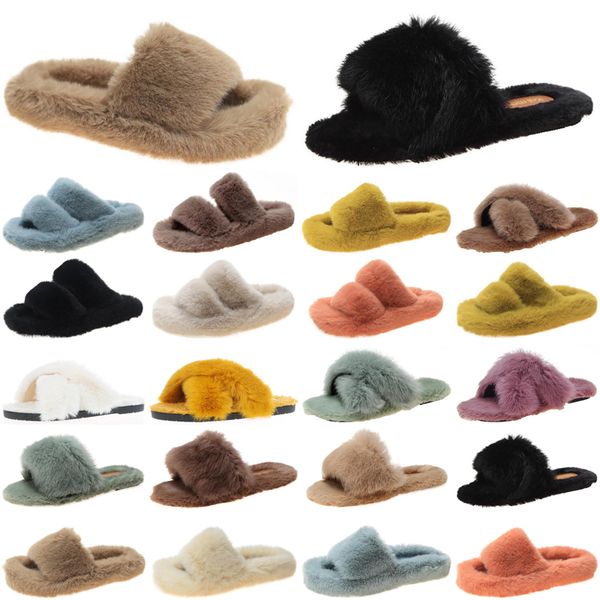

2021 luxury women slides slippers shoes womens comfortable loafer black yellow slide slipper flat flip flops size 35-40 color91
