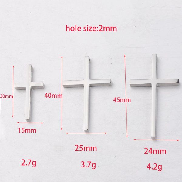 

pendant necklaces trendy stainless steel simple cross pendants for women men fashion jewelry gifts rose gold silver color