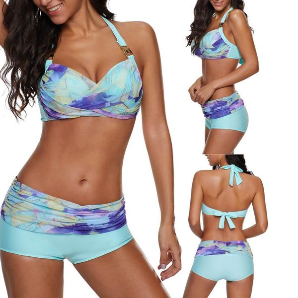 

women's swimwear swimsuit women 2021 two pieces summer bow tie tie-dye printed set ladies fashion beach style bikini suit, White;black